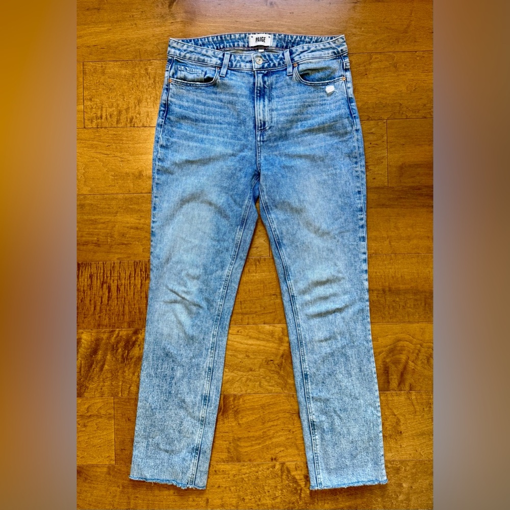 PAIGE Straight-Leg Light Blue Women's Jeans